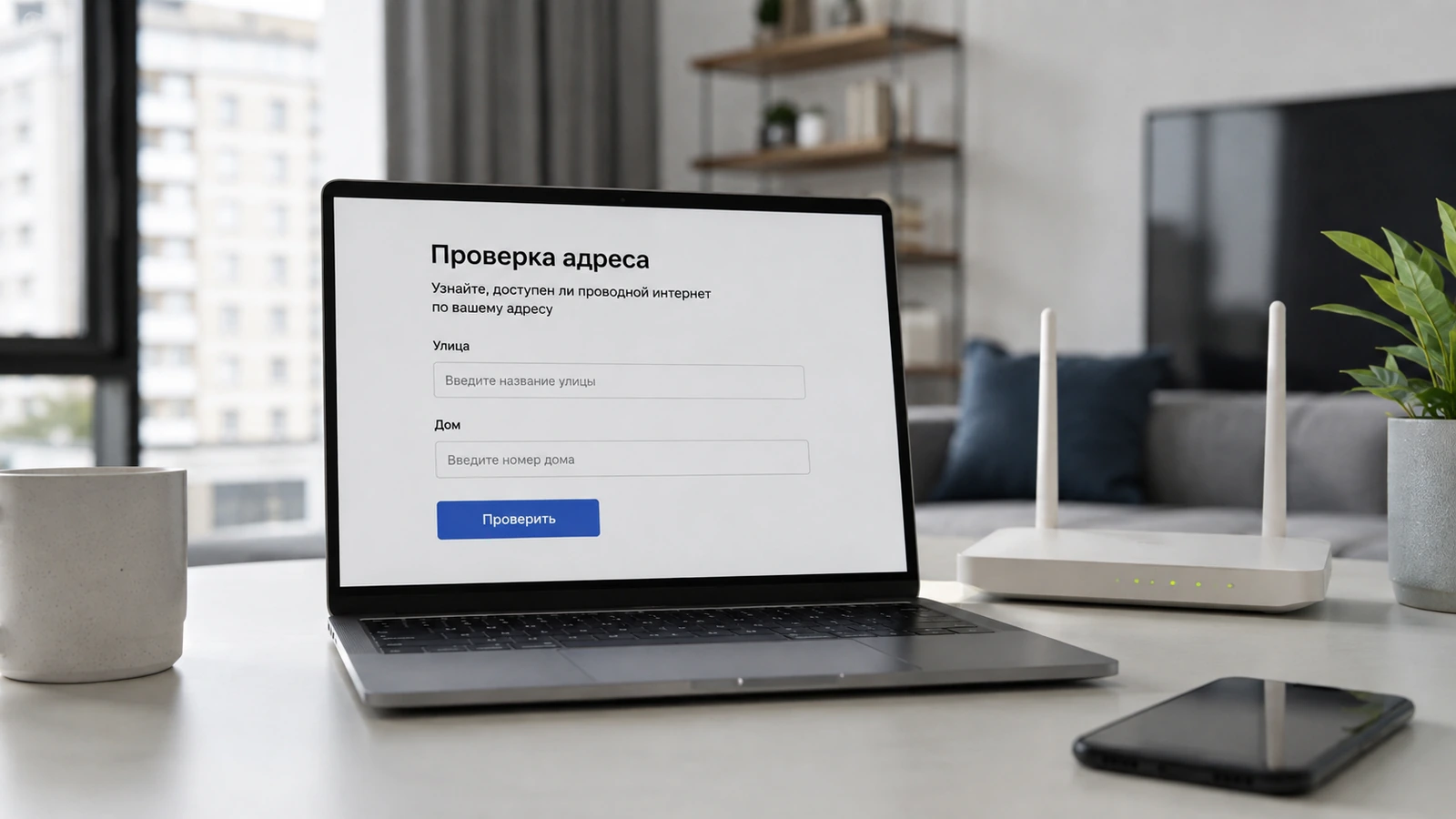 Проверка доступности проводного интернета по адресу в Красноярске